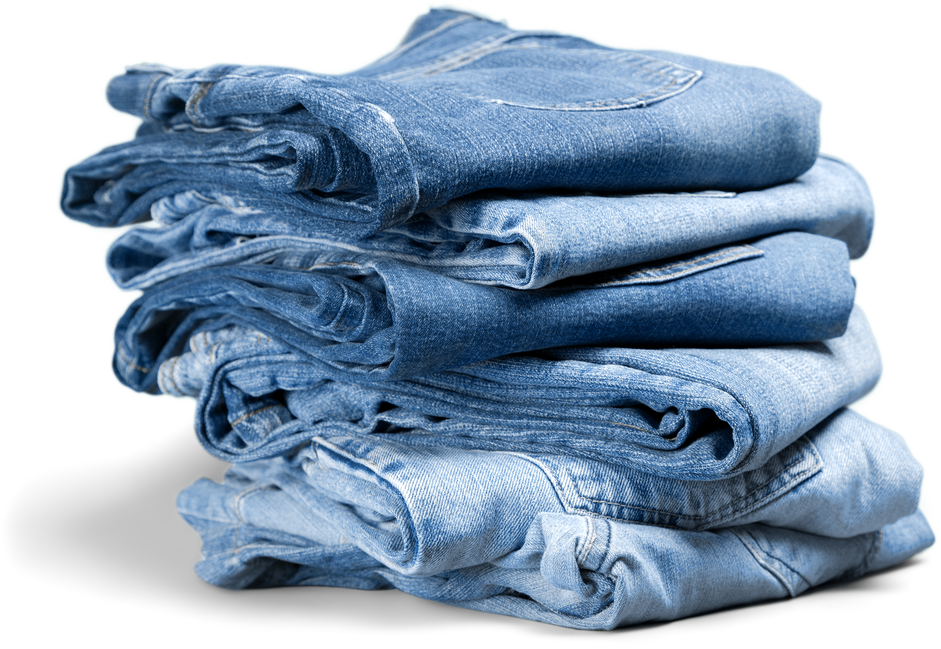 Folded Denim Jeans